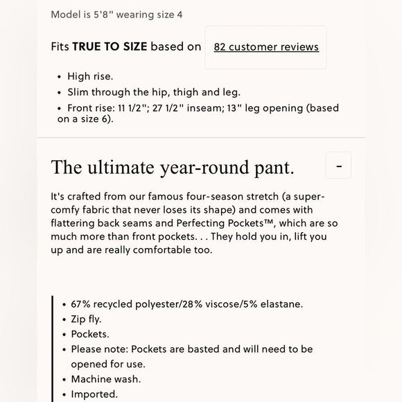 NWT J CREW New Cameron pant in four-season stretch in black - Picture 8 of 9